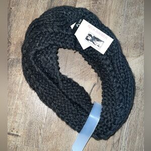 Maurices Black Knit Neck Warmer Infiniti Scarf